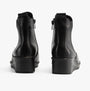 Lotus DRESDEN Womens Boots Black rear view showing leather upper and wedge heel design.