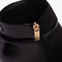 Lotus EBONY Womens Boots Black detail view of zip closure and upper material