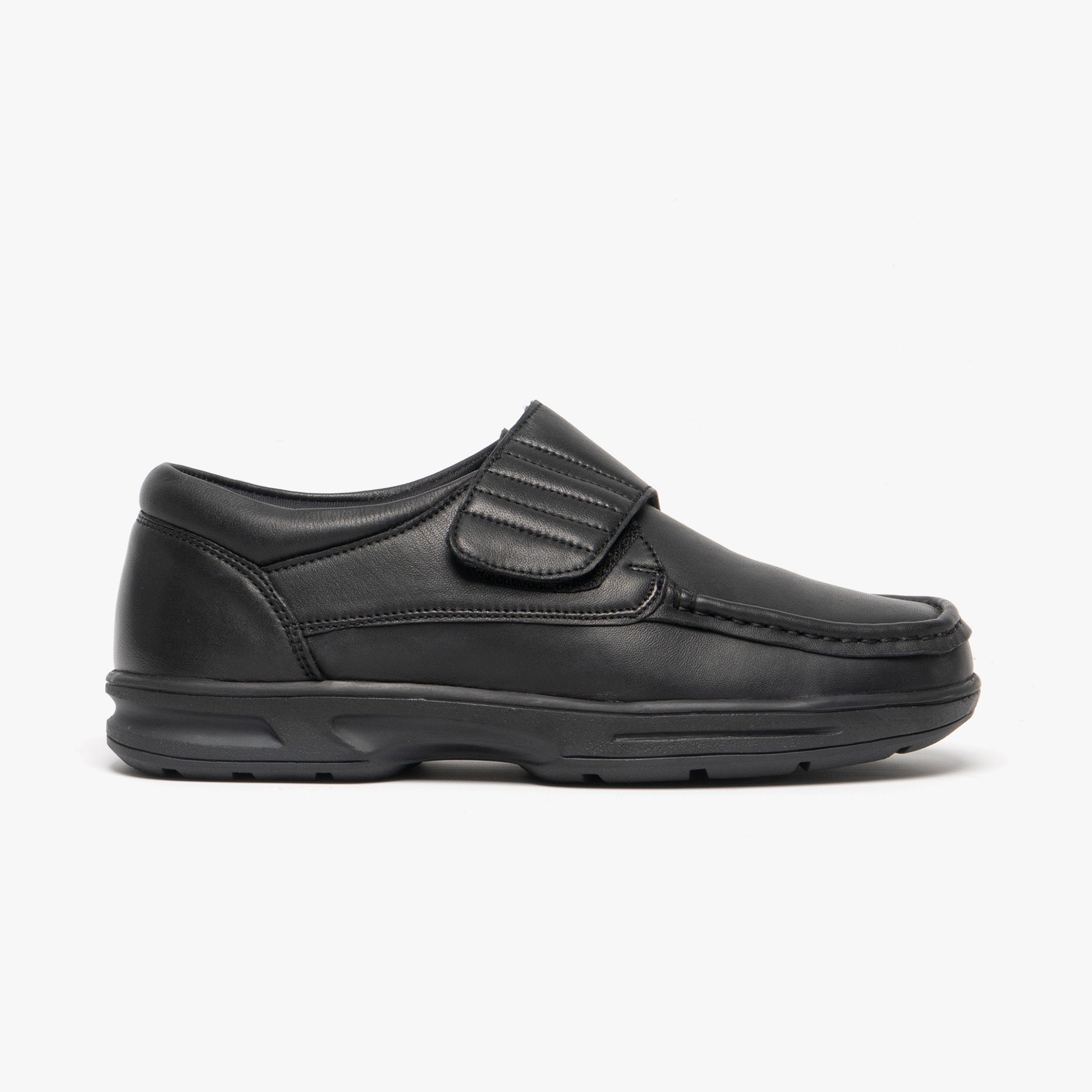 TEXAS Mens Leather Comfort Fit Shoes Black