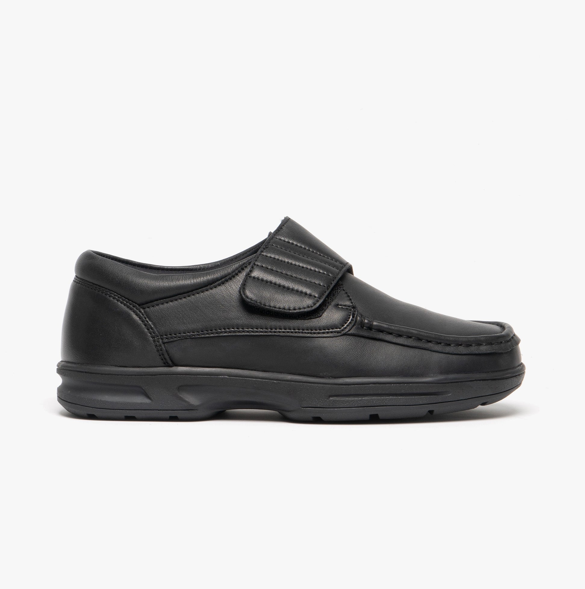 TEXAS Mens Leather Comfort Fit Shoes Black