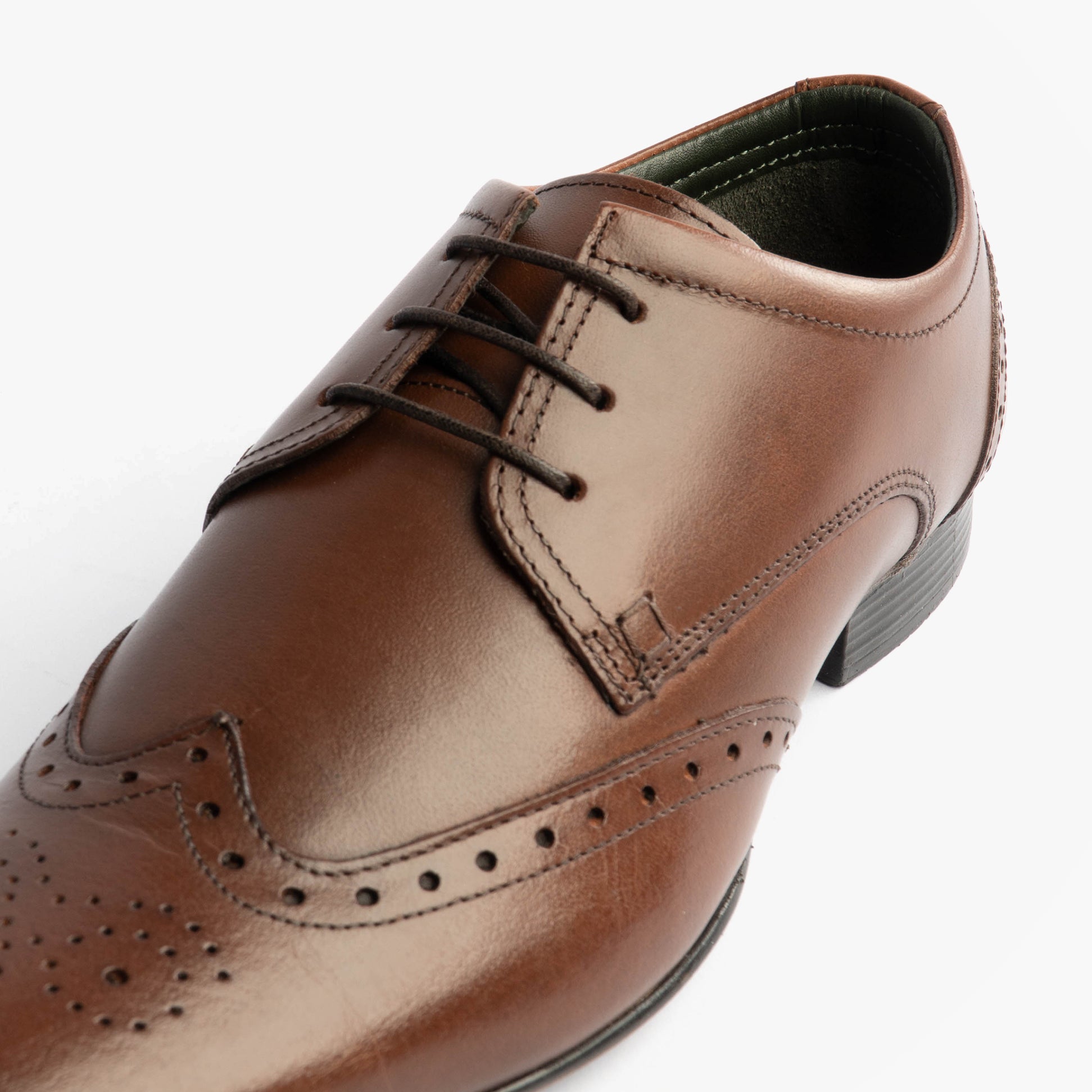 Silver Street London FLEET Mens Brogue Shoes Brown