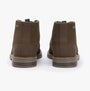 Barbour READHEAD Mens Chukka Boots Khaki back view showcasing suede upper and block heel design.