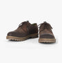 Barbour SANDSTONE Mens Derby Shoes Choco front view showcasing leather upper, lace-up design, and block heel.