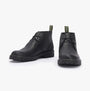 Barbour MAXWELL Mens Chukka Boots Black side view showcasing leather upper and lace-up fastening.