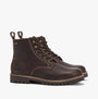 Barbour FOGGY Mens Derby Boots Brown side view showing lace-up closure and rubber sole.