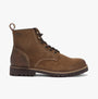 Barbour FOGGY Mens Derby Boots Cognac side view showcasing leather upper and lace-up closure.