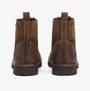 Barbour FOGGY Mens Derby Boots Cognac rear view showcasing suede and rubber sole.