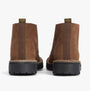Barbour HOBART Mens Chukka Boots Taupe rear view showcasing suede upper and block heel design.
