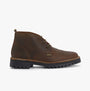 Barbour HOBART Mens Chukka Boots Brown side view showcasing leather upper and lace-up design.