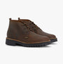 Barbour HOBART Mens Chukka Boots Brown side view showing leather upper and lace-up design.