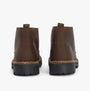 Barbour HOBART Mens Chukka Boots Brown back view showing leather upper and rubber sole.