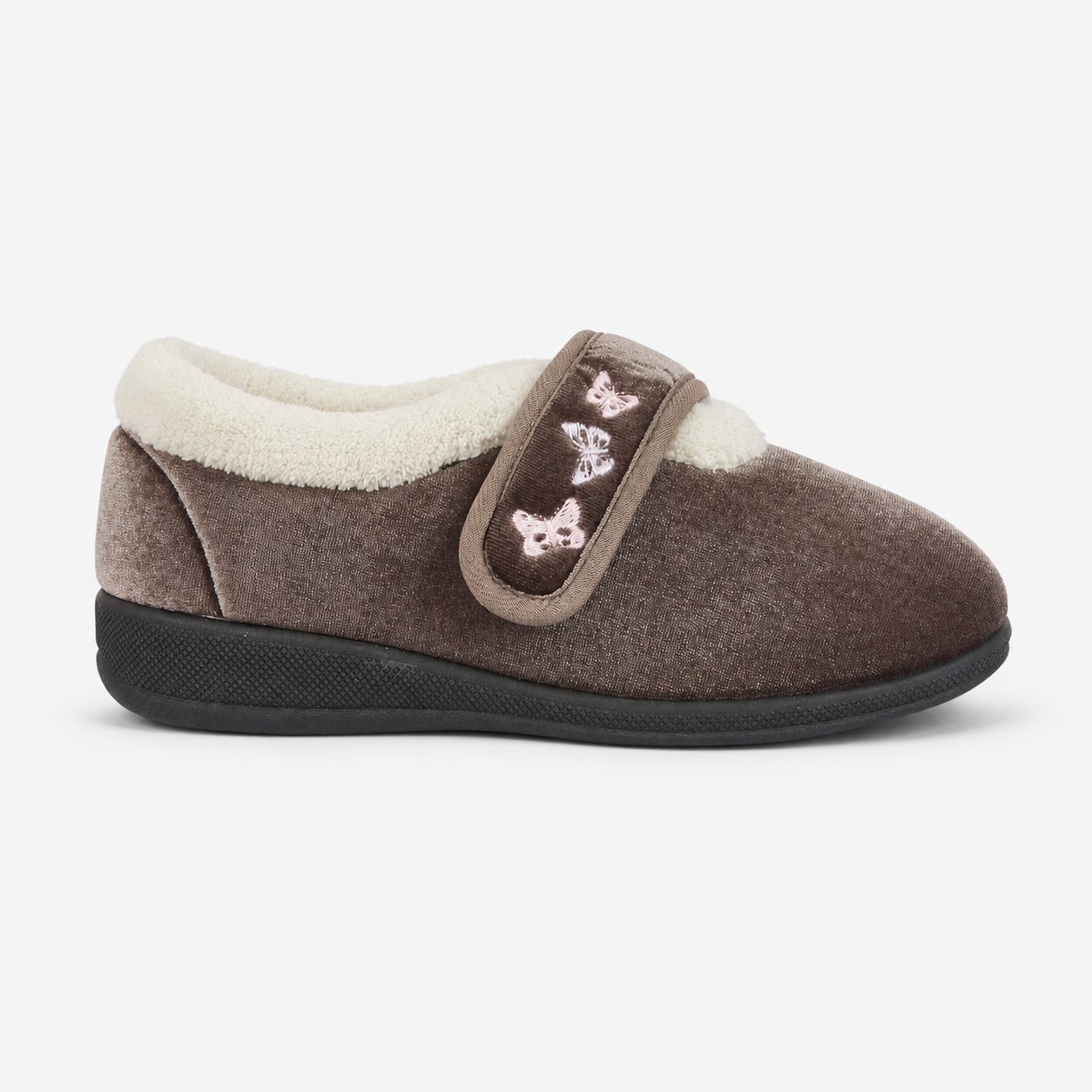 Jo & Joe MATILDA Womens Touch Fasten Slippers Mink