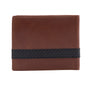 Silver Street London BRESWELL Mens Bi-Fold Wallet Brown front view showing zip closure and leather material.