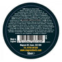 Magnum Shoe Polish 50ml Black, circular container label detail view with product information and instructions.