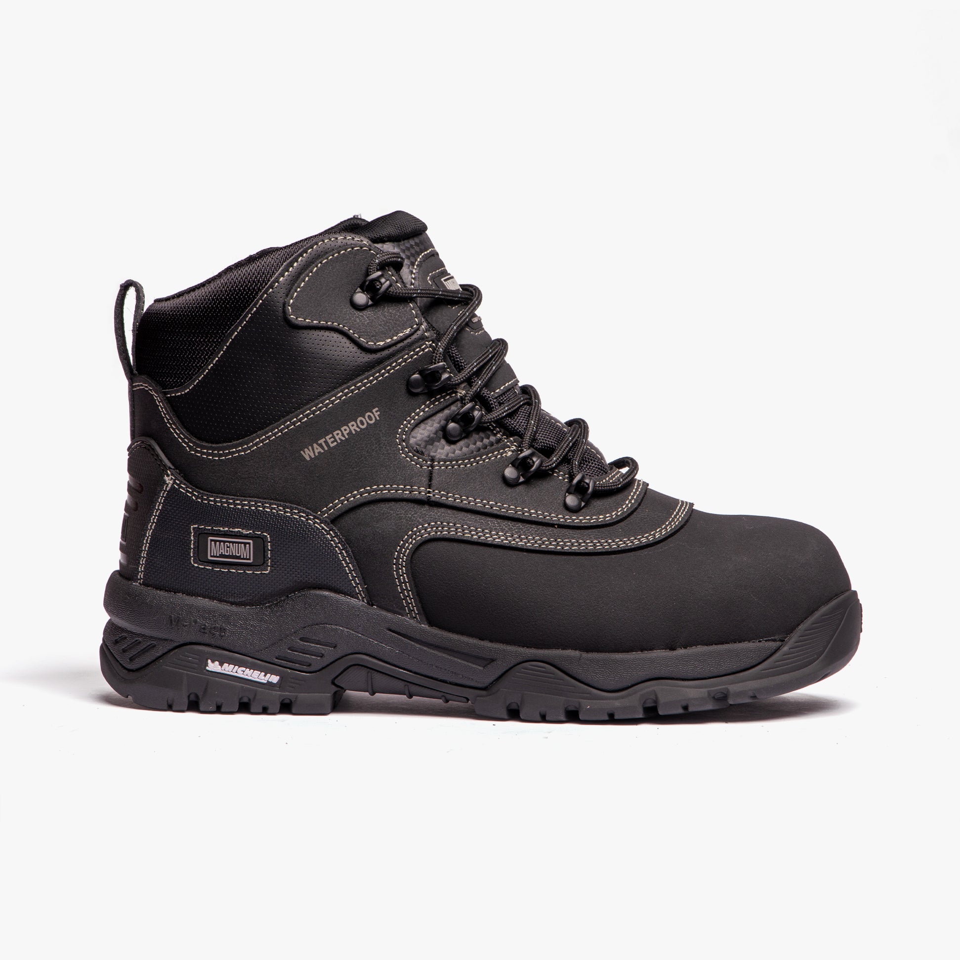 Magnum BROADSIDE 6.0 Mens Leather Industrial Safety Boots Black