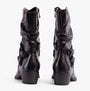 Marco Tozzi 25316-41-234 Womens Boots Anthracite Com rear view showing faux leather and block heel.