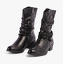 Marco Tozzi 25316-41-234 Womens Boots Anthracite Com side view showcasing ankle height and faux leather design.