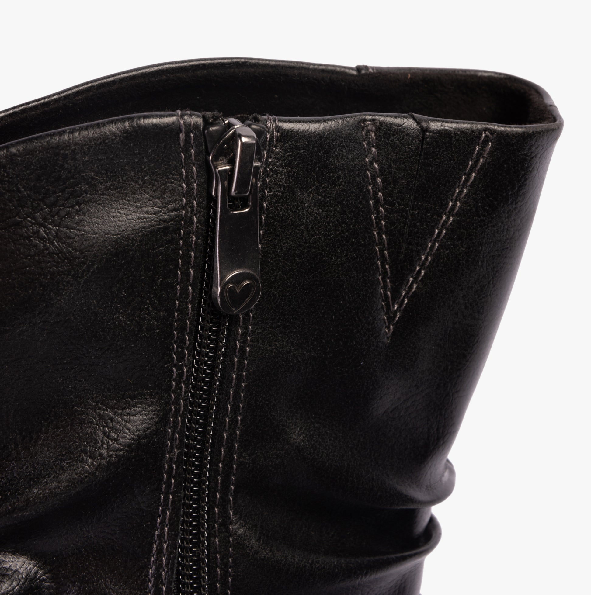 Marco Tozzi 25316-41-234 Womens Boots Anthracite Com detail view of zip closure and faux leather upper.