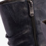 Marco Tozzi 25316-41-890 Womens Boots Navy Comb detail view of the ankle boot zipper and faux leather texture.