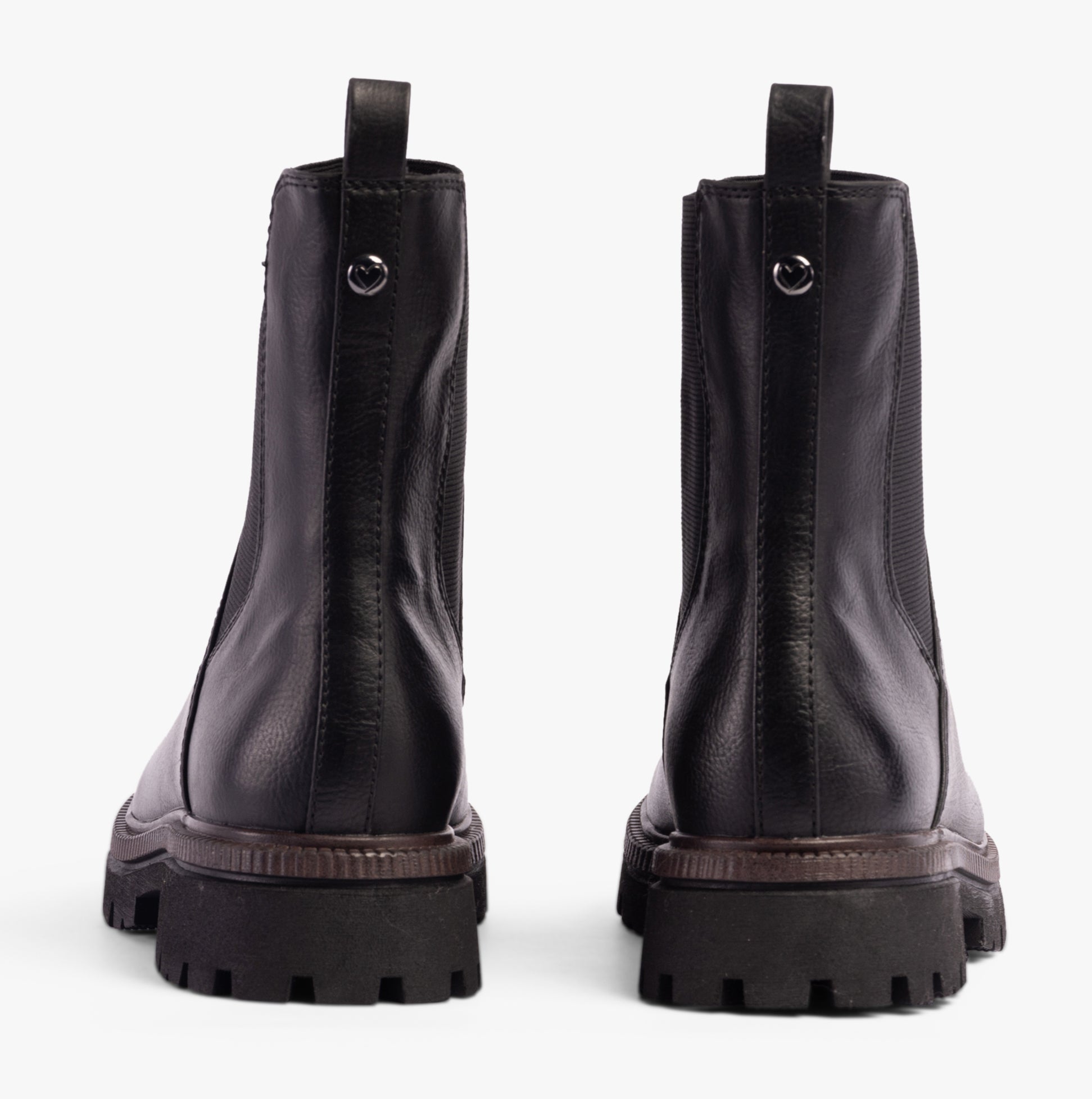 Marco Tozzi 25416-43-001 Womens Boots Black rear view showcasing ankle height and block heel design.