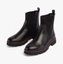 Marco Tozzi 25416-43-001 Womens Boots Black side view showcasing Chelsea style with faux leather and block heel.