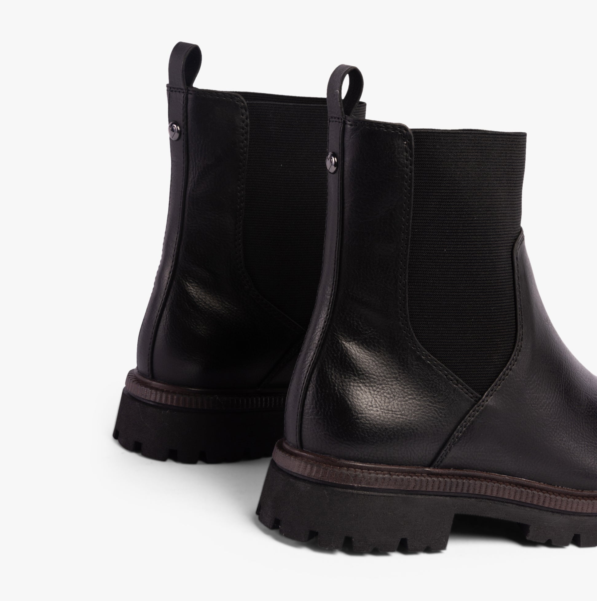Marco Tozzi 25416-43-001 Womens Boots Black side view showing ankle height and pull-on design.