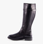 Marco Tozzi 25520-43-001 Womens Boots Black, side view showing tall faux leather design and zip closure.