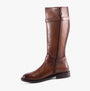 Marco Tozzi 25520-43-392 Womens Boots Cognac Comb side view with faux leather upper and knee-high design.