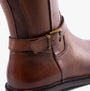 Marco Tozzi 25520-43-392 Womens Boots Cognac Comb side view showcasing the buckle detail and faux leather finish.