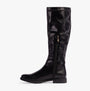 Marco Tozzi 25561-43-001 Womens Boots Black side view with knee-high design and zip closure. Stylish faux leather material.