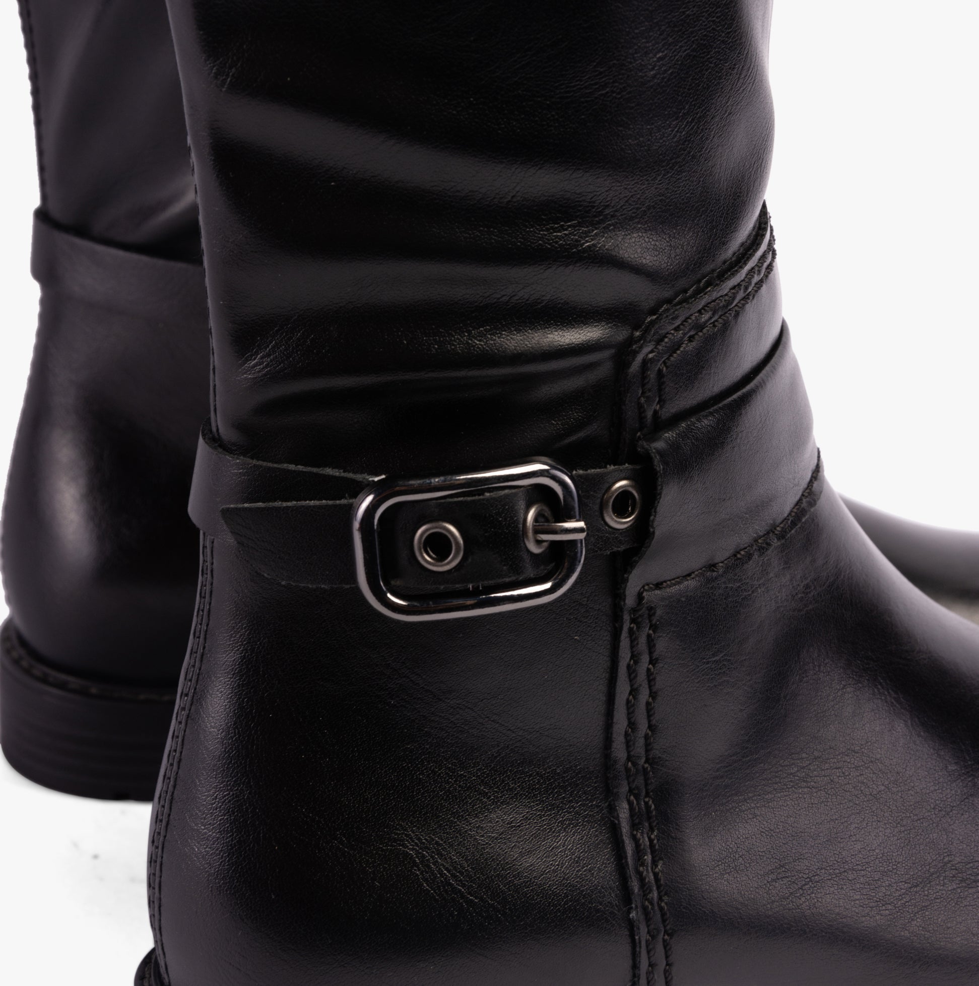 Marco Tozzi 25561-43-001 Womens Boots Black detail view of ankle strap and material finish