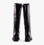 Marco Tozzi 25606-41-001 Womens Boots Black rear view showcasing tall faux leather design and block heel.