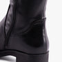 Marco Tozzi 25606-41-001 Womens Boots Black detail view of the faux leather upper and block heel.