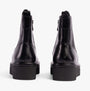Marco Tozzi 25807-43-001 Ladies Boots Black rear view showing faux leather upper and platform sole.
