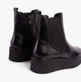Marco Tozzi 25807-43-001 Ladies Boots Black rear view showing side elastic panel and platform sole.