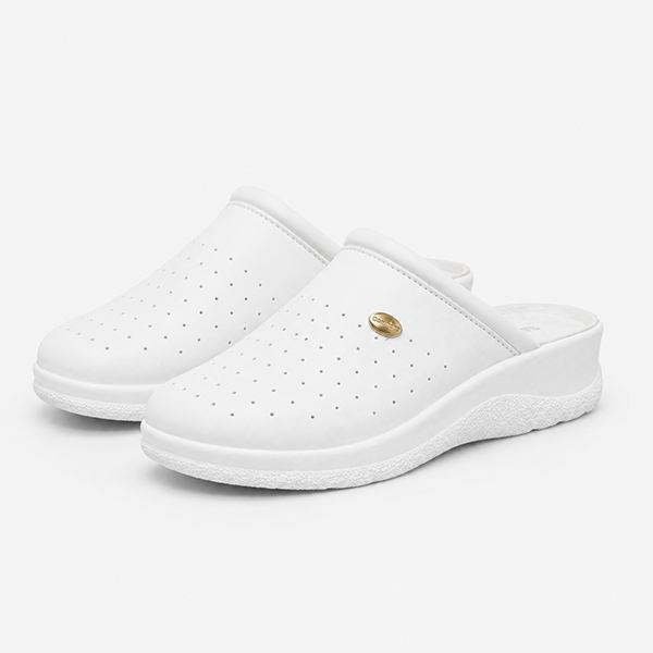 Medi Mules MARY Womens Clogs White
