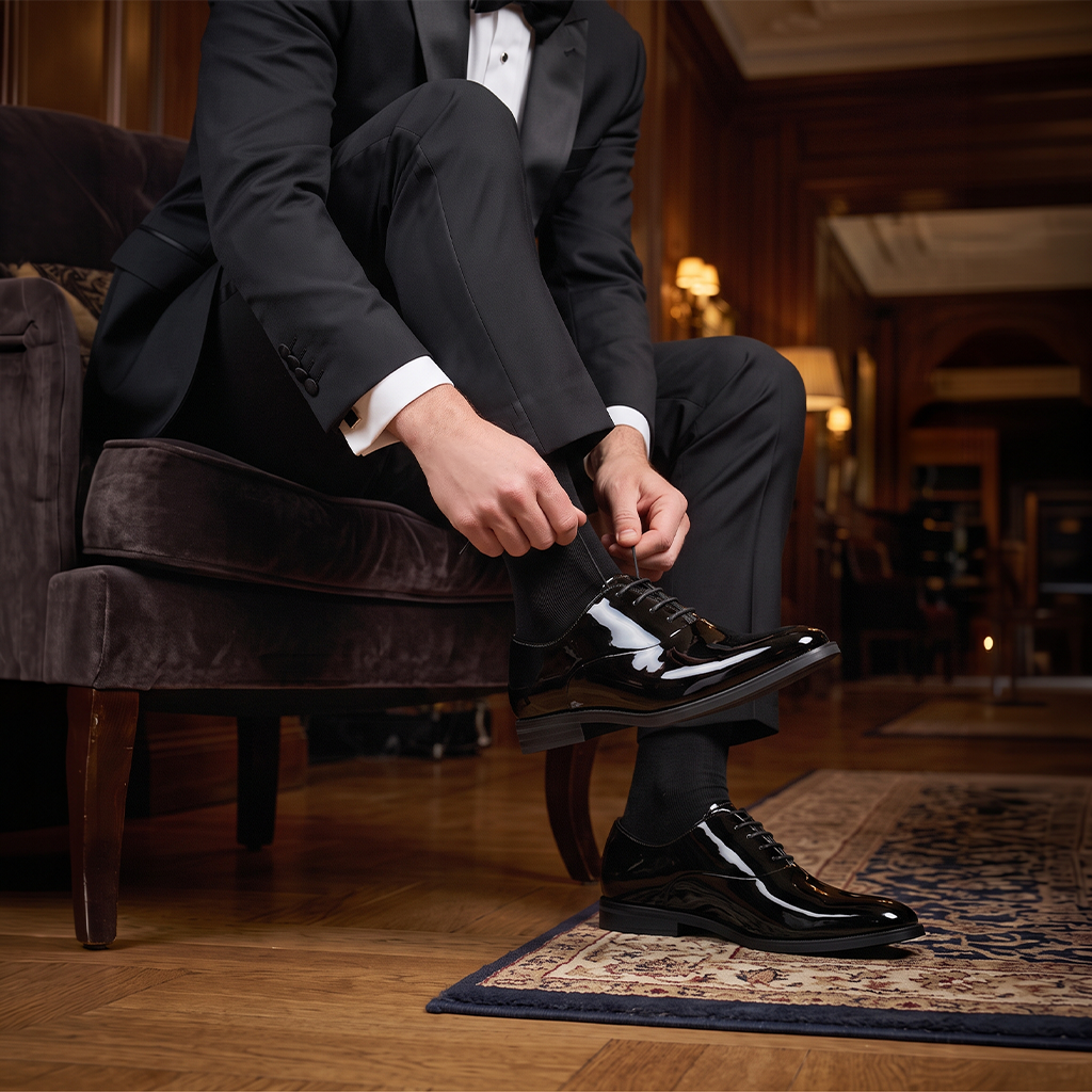 Mister Carlo THEO Mens Oxford Shoes Black Patent
