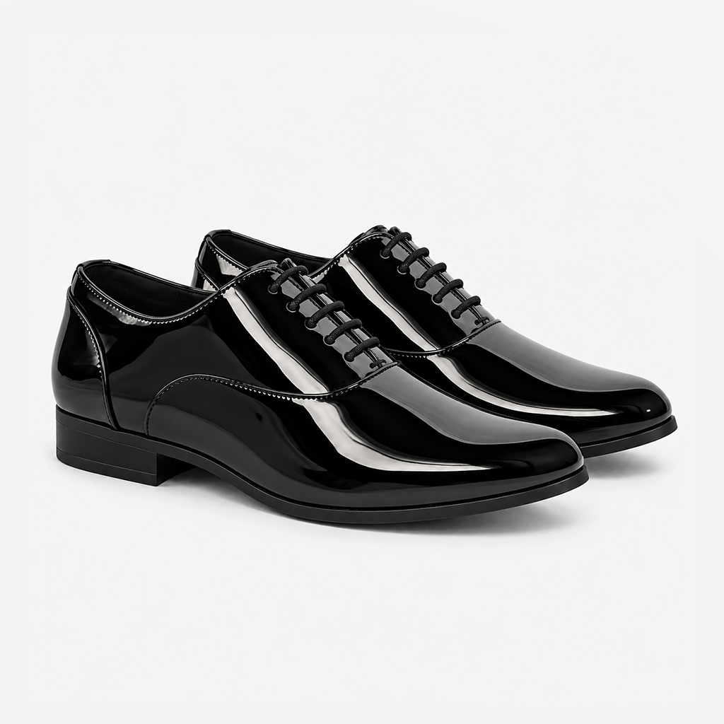 Mister Carlo OSCAR Mens Oxford Shoes Black Patent