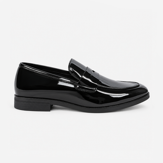 Mister Carlo ALFIE Mens Loafer Shoes Black Patent