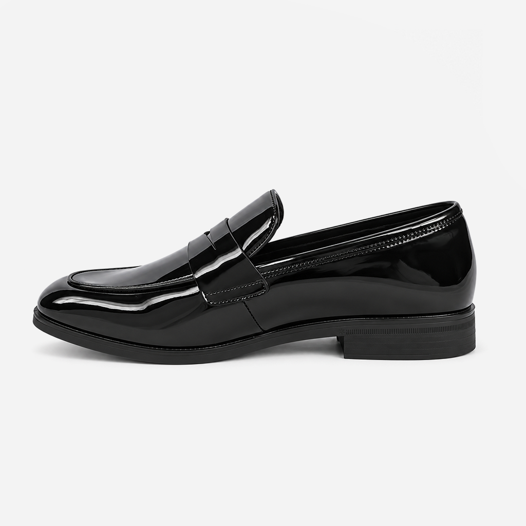 Mister Carlo ALFIE Mens Loafer Shoes Black Patent