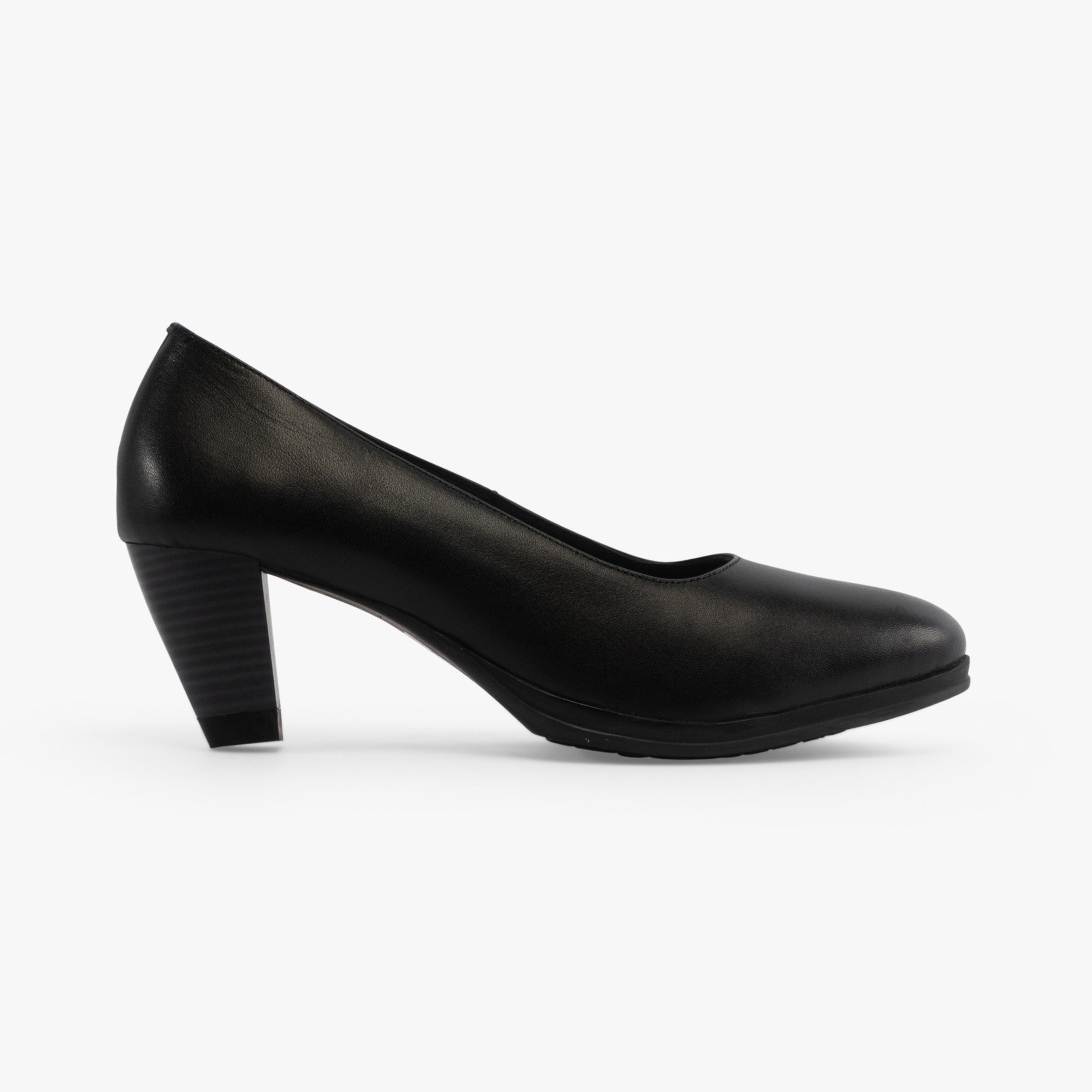 JULIETTA Womens Leather Court Shoes Black