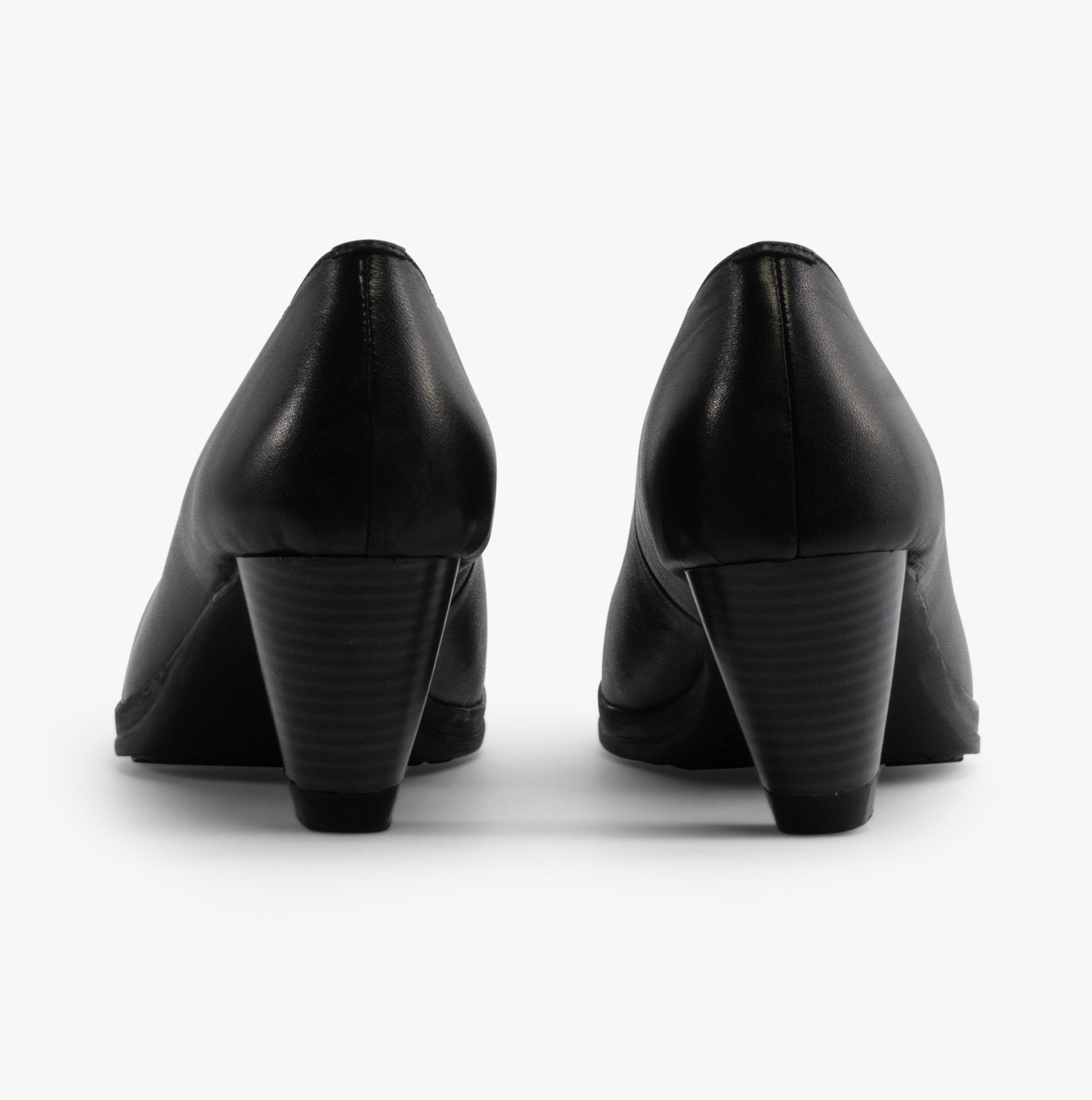 JULIETTA Womens Leather Court Shoes Black