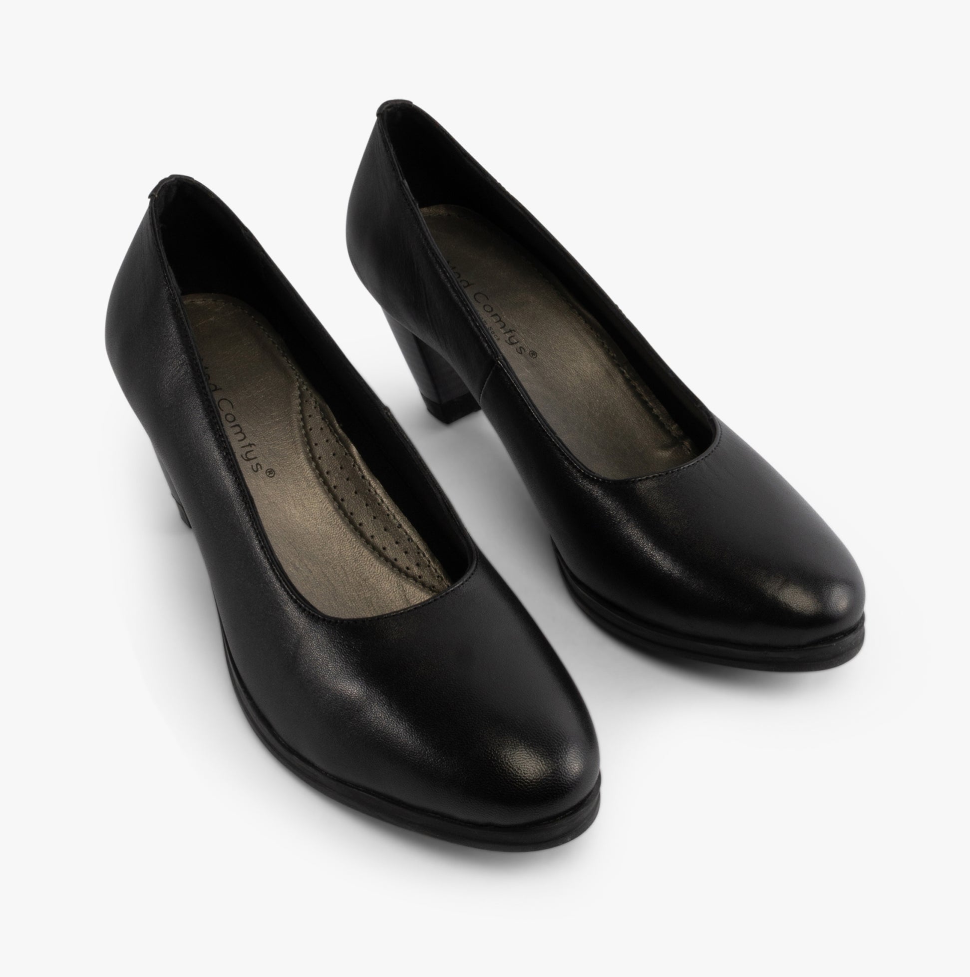 JULIETTA Womens Leather Court Shoes Black