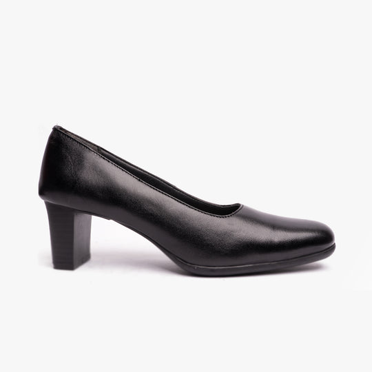 Mod Comfys CELIAS Womens Leather Court Shoes Black