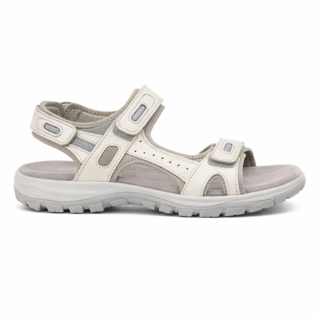 Mod Comfys JESS Womens Ankle Strap Sandals White