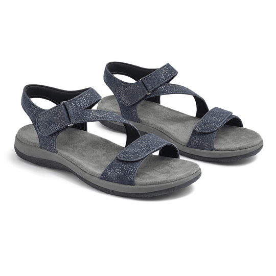Mod Comfys GISELLE Womens Ankle Strap Sandals Navy