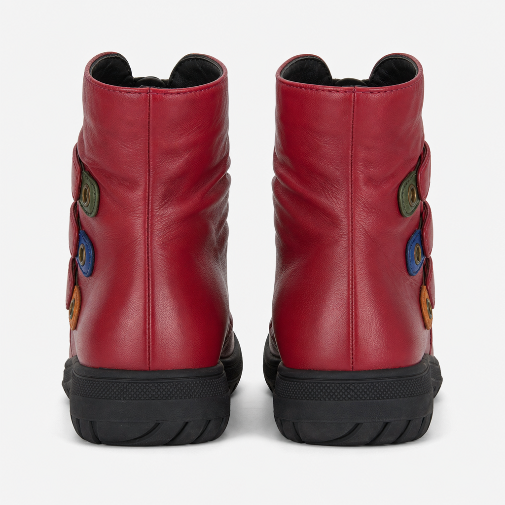 Mod Comfys JOSIE Womens Ankle Boots Red