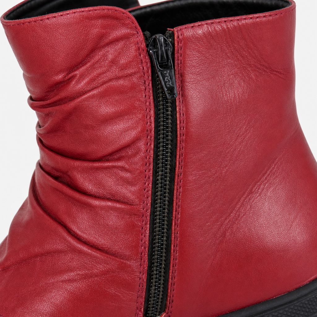 Mod Comfys JOSIE Womens Ankle Boots Red