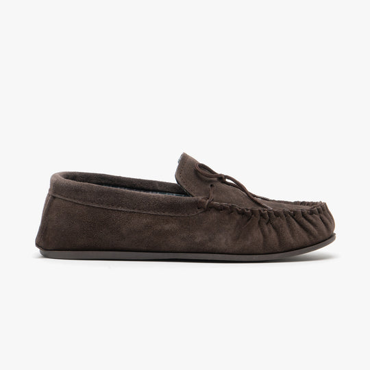 Mokkers BRUCE Mens Moccasin Slippers Dark Brown