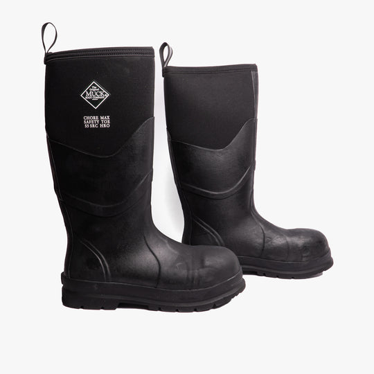 Muck Boots CHORE MAX S5 Unisex Rubber Safety Wellington Boots Black
